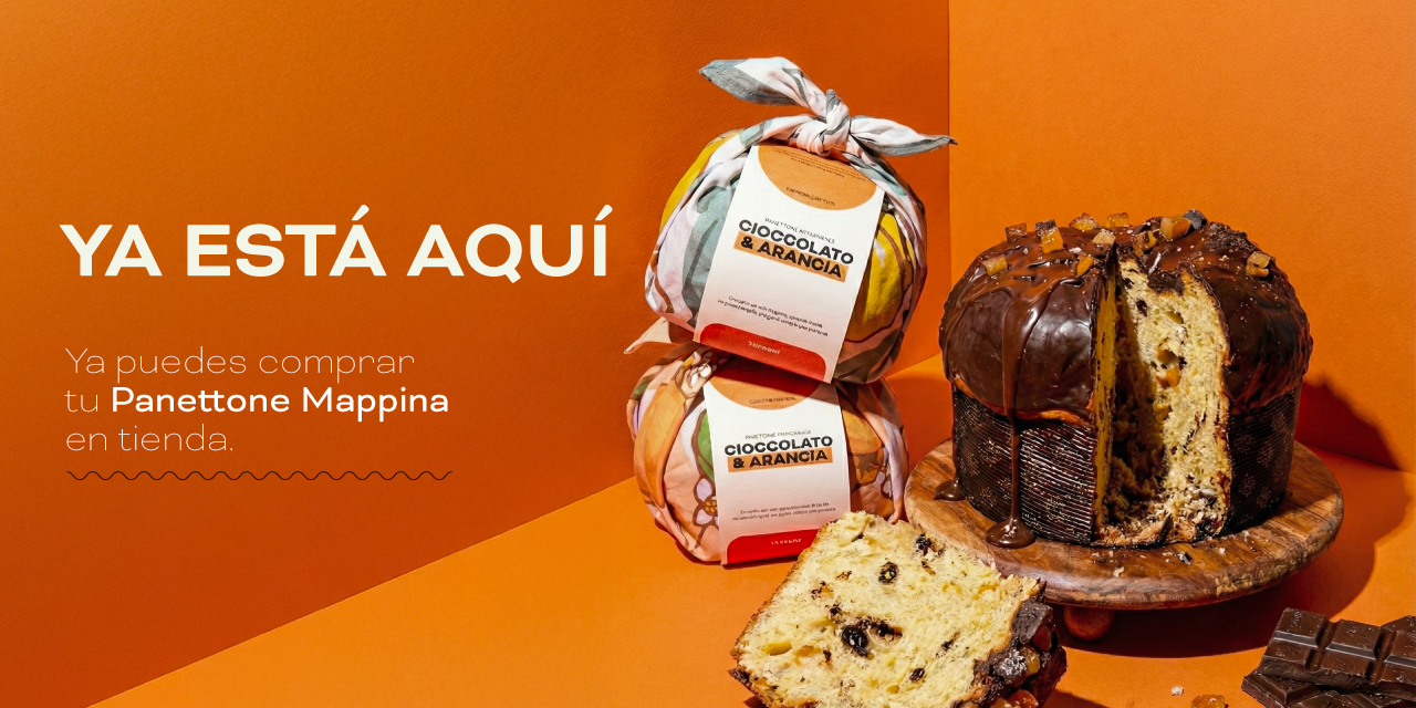 Panettone de chocolate y crema de pistacho