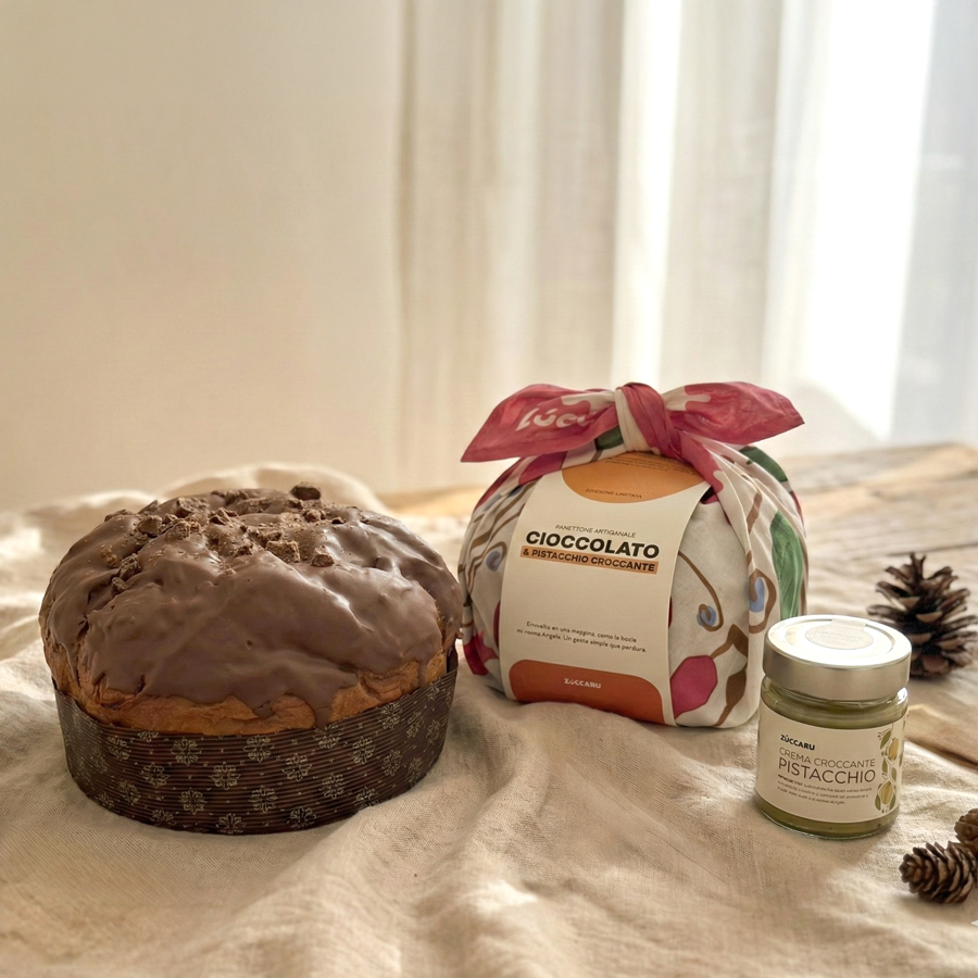 Panettone con Mappina - Chocolate y Pistacho